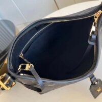 Louis Vuitton Women LV CarryAll PM Handbag Black Embossed Supple Grained Cowhide (4)