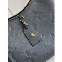 Louis Vuitton Women LV CarryAll PM Handbag Black Embossed Supple Grained Cowhide (4)