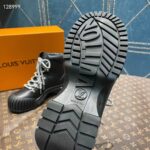 Louis Vuitton Women LV Ruby Flat Ranger Black Calf Leather Bicolor Laces Rubber – Image 10