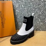 Louis Vuitton Women LV Ruby Flat Ranger Boot White Calf Leather Rubber Outsole – Image 6