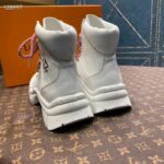 Louis Vuitton Women LV Ruby Flat Ranger White Calf Leather Bicolor Laces Rubber - Image 9
