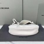 Balenciaga Women BB Le Cagole XS Shoulder Bag White Arena Lambskin - Image 6
