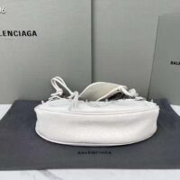 Balenciaga Women BB Le Cagole XS Shoulder Bag White Arena Lambskin (7)