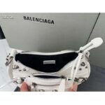 Balenciaga Women BB Le Cagole XS Shoulder Bag White Arena Lambskin - Image 7