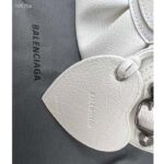 Balenciaga Women BB Le Cagole XS Shoulder Bag White Arena Lambskin - Image 8