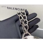 Balenciaga Women BB Le Cagole XS Shoulder Bag White Arena Lambskin - Image 10