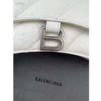 Balenciaga Women Crush Small Chain Bag Quilted White Crushed Calfskin Aged-Silver Hardware (5)