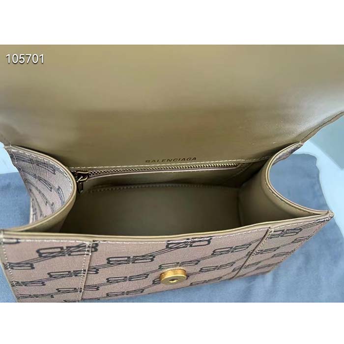 Balenciaga Hourglass bag beige with BB Monogram