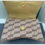 Balenciaga Women Hourglass Small Handbag Beige Brown BB Monogram Coated Canvas – Bild 6