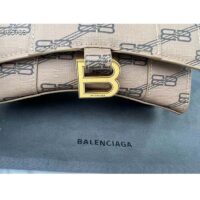 Balenciaga Women Hourglass XS Handbag Beige Brown BB Monogram Coated Canvas (5)