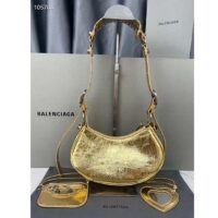 Balenciaga Women Le Cagole XS Shoulder Bag Gold Metallized Arena Lambskin (2)