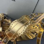 Balenciaga Women Le Cagole XS Shoulder Bag Gold Metallized Arena Lambskin – Bild 8