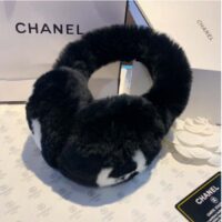 Chanel CC Women Earmuffs Ear Protectors White Black Wool Winter Sports-White (3)