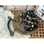 Chanel Women CC 19 Flap Bag Goatskin Gold Silver-Tone Metal Multicolor Black - Image 3