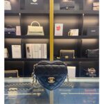 Chanel Women CC Heart Shape Bag Black Calfskin Leather Gold-Tone Metal – Image 2