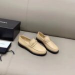 Chanel Women CC Loafers Shiny Calfskin Light Brown 2 Cm Heel - immagine 2