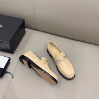 Chanel Women CC Loafers Shiny Calfskin Light Brown 2 Cm Heel (7)