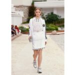 Chanel Women CC Sneakers Fabric Laminated White Silver 1 Cm Heel – Bild 13