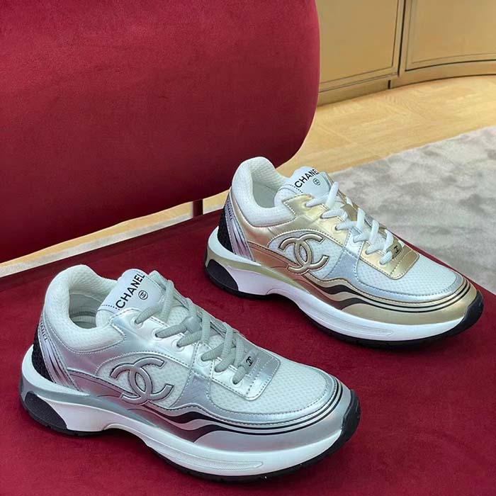 Replica Chanel Fabric & Laminated Sneakers G39792 T03