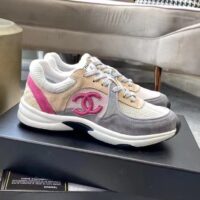 Chanel Women CC Sneakers Fabric & Suede Calfskin Multicolor 1 Cm Heel (7)