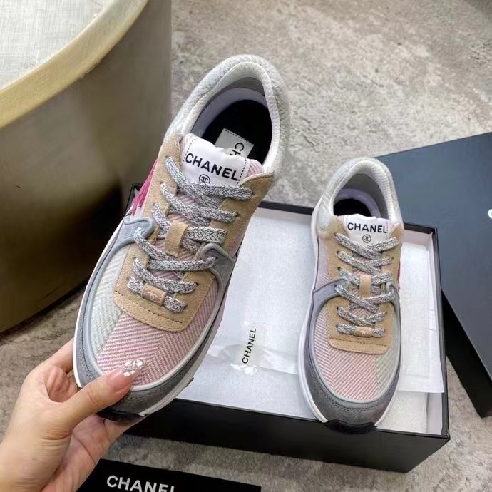 Chanel Women CC Sneakers Fabric & Suede Calfskin Multicolor 1 Cm Heel (3)