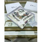 Dior CD Women Jardin D'Hiver 90 Square Scarf White Multicolor Silk Twill - immagine 4