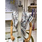 Dior CD Women Jardin D'Hiver 90 Square Scarf White Multicolor Silk Twill - immagine 6