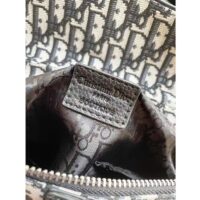 Dior Unisex CD Saddle Bag Beige Black Dior Oblique Jacquard (10)