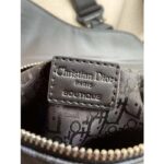 Dior Unisex CD Saddle Bag Black CD Diamond Canvas Smooth Calfskin – Image 10