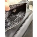 Dior Unisex CD Saddle Bag Black CD Diamond Canvas Smooth Calfskin – Image 7