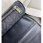 Dior Unisex CD Saddle Bag Black CD Diamond Canvas Smooth Calfskin – Image 8