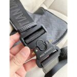 Dior Unisex CD Saddle Bag Black CD Diamond Canvas Smooth Calfskin – Image 9