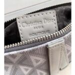 Dior Unisex CD Saddle Bag Dior Gray CD Diamond Canvas Smooth Calfskin - Image 9