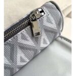 Dior Unisex CD Saddle Bag Dior Gray CD Diamond Canvas Smooth Calfskin - Image 7