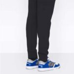 Dior Unisex Shoes CD B27 Low-Top Sneaker Blue Gray White Smooth Calfskin Oblique Jacquard - Image 12