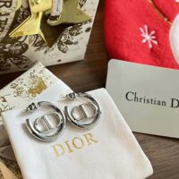 Dior Women 30 Montaigne Earrings Silver-Finish Metal (1)