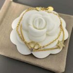 Dior Women 30 Montaigne Long Necklace Gold-Finish Metal and White Crystals - Image 3