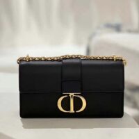 Dior Women CD 30 Montaigne East-West Bag Chain Black Calfskin (11)