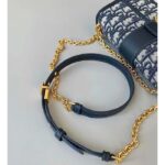 Dior Women CD 30 Montaigne East-West Bag Chain Blue Oblique Jacquard - Imagen 14