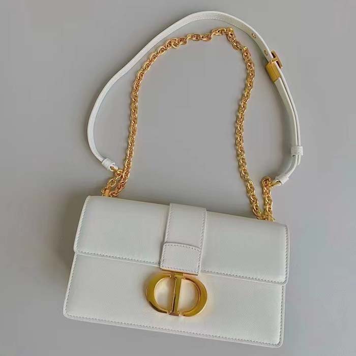 Christian Dior CD1 30 Montaigne East-West Bag with Chain, Gold, One Size