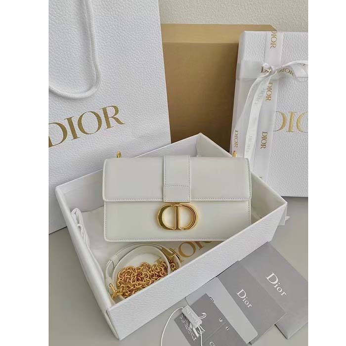 Christian Dior CD1 30 Montaigne East-West Bag with Chain, Gold, One Size