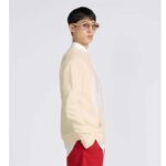 Dior Men CD By Erl Sweater Rabbit Patch Beige Cotton-Blend Jersey Round Neck – Bild 14
