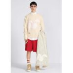 Dior Men CD By Erl Sweater Rabbit Patch Beige Cotton-Blend Jersey Round Neck – Bild 13