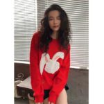 Dior Women CD By Erl Sweater Rabbit Patch Red Cotton-Blend Jersey Round Neck – Bild 12