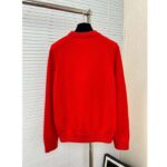 Dior Men CD By Erl Sweater Rabbit Patch Red Cotton-Blend Jersey Round Neck – Bild 3