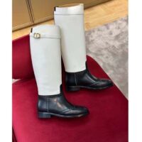 Dior Women CD Dior Empreinte Boot Black White Perforated Calfskin (5)