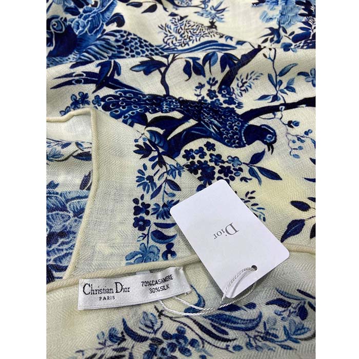 Dior Jardin d'Hiver 90 Square Scarf