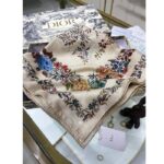 Dior Women CD Dior Jardin D'Hiver 90 Square Scarf White Multicolor Silk Twill - immagine 4