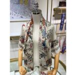 Dior Women CD Dior Jardin D'Hiver 90 Square Scarf White Multicolor Silk Twill - immagine 5