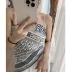 Dior Women CD Dior Oblique Diortwin 70 Square Scarf Navy Blue Silk Twill - Imagen 10